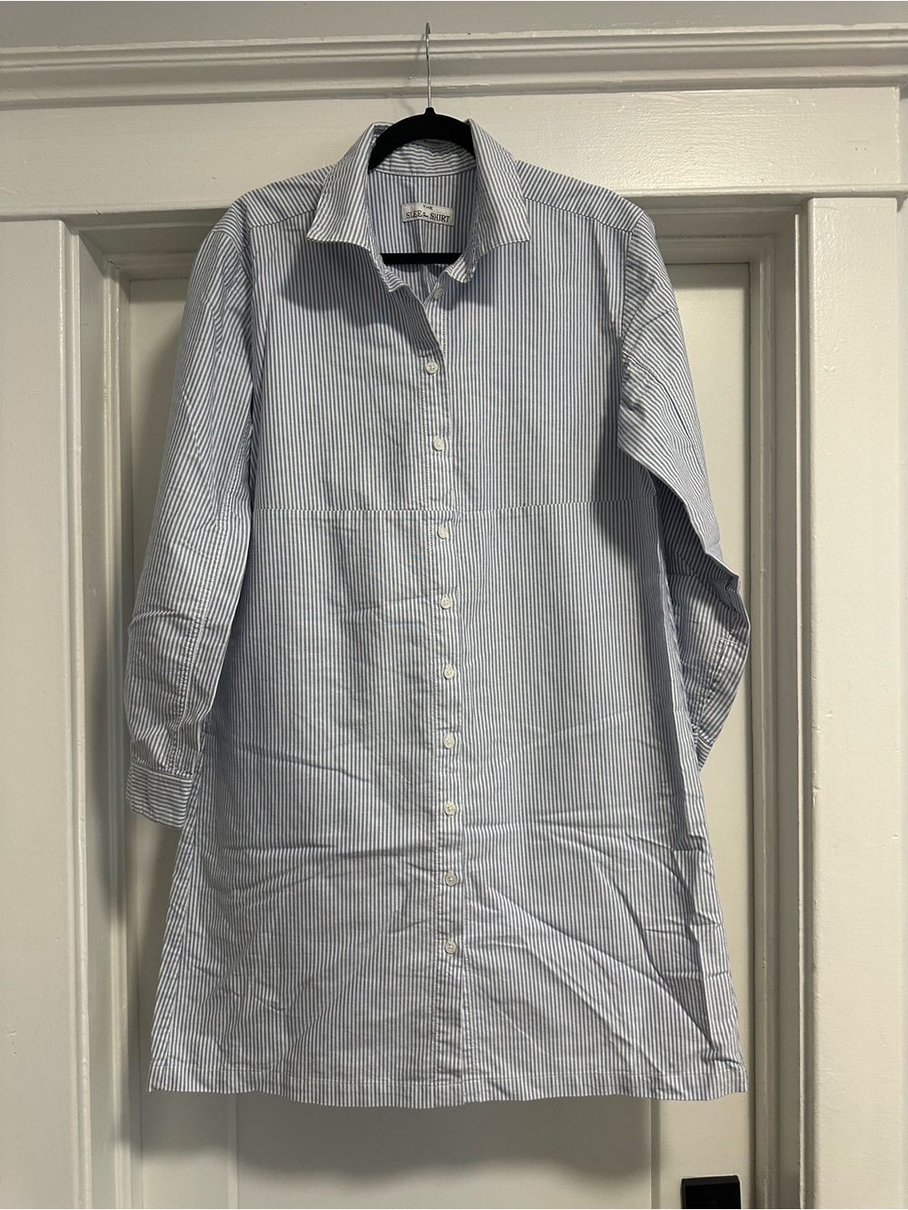 Women’s The Sleep Shirt Original in Light Blue Stripe